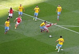 Aaron Ramsey (Arsenal) Scott Dann (Palace). Arsenal 2: 1 Crystal Palace. Barclays Premier League