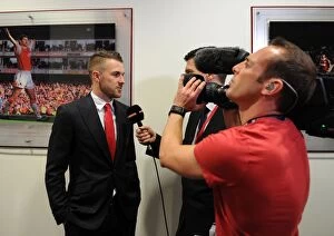 Images Dated 7th May 2017: Aaron Ramsey: Arsenal Star's Pre-Match Interview Before Arsenal vs Manchester United (2016-17)