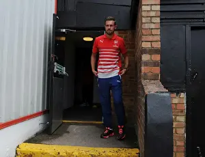 Boreham Wood V Arsenal Prints: Aaron Ramsey: Arsenal Star's Pre-Season Preparation at Boreham Wood