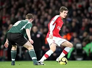 Arsenal v Plymouth Argyle - FA Cup 2008-09 Collection: Aaron Ramsey (Arsenal) Steven MacLean (Plymouth)