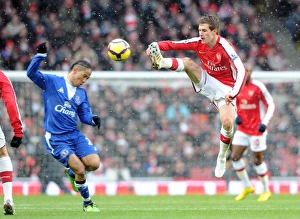 Aaron Ramsey (Arsenal) Steven Pienaar (Everton). Arsenal 2:2 Everton, Barclays Premier League Aaron Ramsey (Arsenal) Steven Pienaar (Everton). Arsenal 2:2 Everton, Barclays Premier League