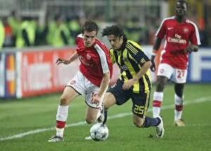 Images Dated 21st October 2008: Aaron Ramsey (Arsenal) Ugur Boral (Fenerbahce)