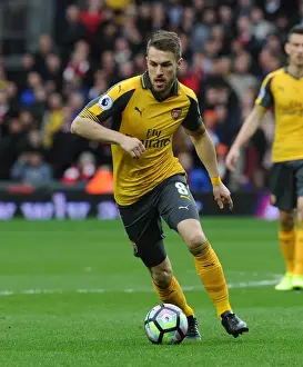 West Bromwich Albion V Arsenal 2016-17 Prints: Aaron Ramsey (Arsenal). West Bromwich Albion 3: 1 Arsenal. Premier League. The Hawthorns