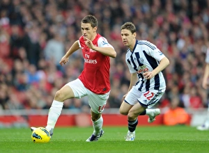 Aaron Ramsey (Arsenal) Zoltan Gera (WBA). Arsenal 3:0 West Bromwich Albion Aaron Ramsey (Arsenal) Zoltan Gera (WBA). Arsenal 3:0 West Bromwich Albion