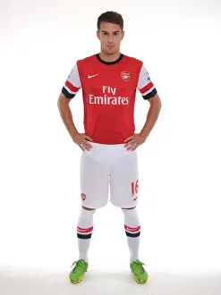Aaron Ramsey at Arsenal's 2013-14 Squad Photocall