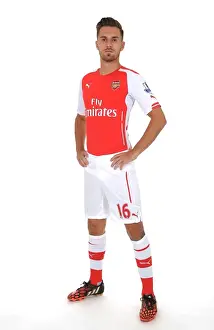 Arsenal Photocall 2014/15 Prints: Aaron Ramsey: Arsenal's Star Midfielder at Emirates Stadium
