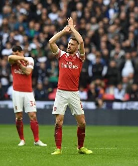 Tottenham Hotspur v Arsenal 2018-19 Collection: Aaron Ramsey: Battle at Wembley - Arsenal vs. Tottenham, Premier League 2018-19