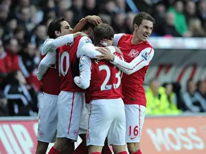 Swansea City V Arsenal 2011-12 Prints: Aaron Ramsey Celebrates First Arsenal Goal vs Swansea City, January 2012