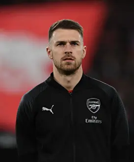 Arsenal V Stade Rennais 2018-19 Prints: Aaron Ramsey: Focused Ahead of Arsenal's Europa League Showdown Against Stade Rennais