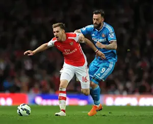Aaron Ramsey Foul by Steven Fletcher: Arsenal vs Sunderland, Premier League 2014-15