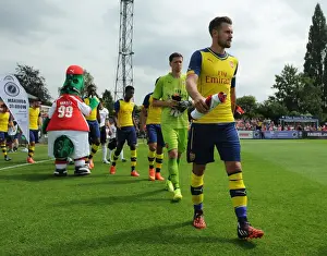 Boreham Wood V Arsenal Prints: Aaron Ramsey Leads Arsenal Out in Pre-Season Friendly Against Borehamwood
