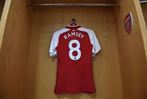 Arsenal V Manchester City 2017-18 Prints: Aaron Ramsey Prepares for Arsenal vs Manchester City Clash (2017-18)