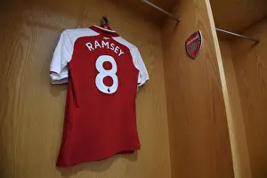 Arsenal V Manchester City 2017-18 Prints: Aaron Ramsey: Preparing for Battle - Arsenal vs Manchester City, Premier League