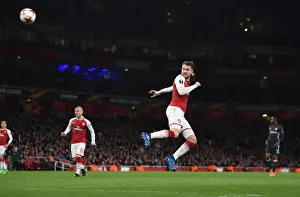 Arsenal V CSKA Moscow 2017-18 Prints: Aaron Ramsey Scores Arsenal's Third Goal Against CSKA Moscow in Europa League Quarterfinal