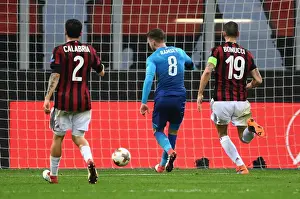 AC Milan V Arsenal 2017-18 Prints: Aaron Ramsey Scores Arsenal's Second Goal: AC Milan vs Arsenal