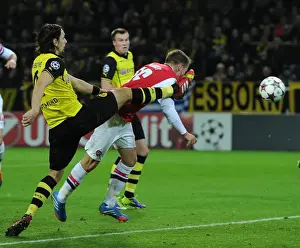 Borussia Dortmund V Arsenal 2013-14 Prints: Aaron Ramsey Scores the Decisive Goal: Borussia Dortmund vs
