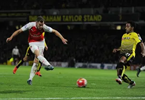Aaron Ramsey Scores His Third Goal: Arsenal Triumphs Over Watford in 2015/16 Premier League