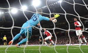 Arsenal V CSKA Moscow 2017-18 Prints: Aaron Ramsey Scores Against Igor Akinfeev: Arsenal vs