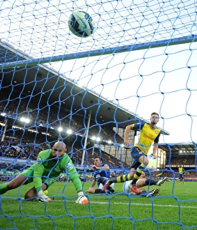Everton V Arsenal 2014/15 Prints: Aaron Ramsey Scores the Opener: Everton vs. Arsenal, Premier League 2014/15