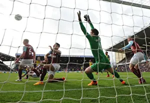 Burnley V Arsenal 2014/15 Prints: Aaron Ramsey Scores the Thrilling Winner Against Burnley in the Premier League, 2015