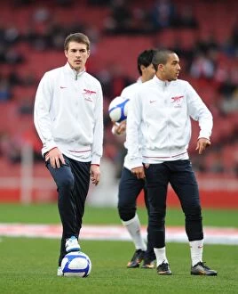 Images Dated 8th January 2011: Aaron Ramsey and Theo Walcott (Arsenal). Arsenal 1: 1 Leeds United, FA Cup 3rd Round