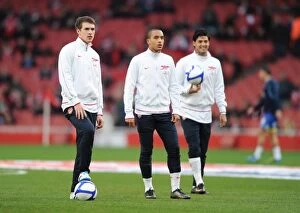 Images Dated 8th January 2011: Aaron Ramsey and Theo Walcott (Arsenal). Arsenal 1: 1 Leeds United, FA Cup 3rd Round