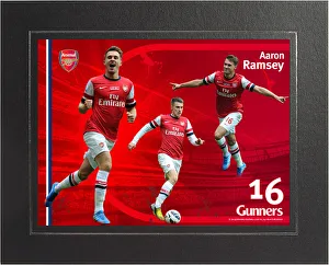 Images Dated 10th January 2014: Aaron Ramsey Triple Image Photograph in Strut Mount