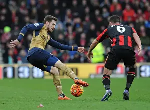 Bournemouth V Arsenal 2015-16 Prints: Aaron Ramsey vs. Andrew Surman: Clash at The Vitality Stadium, 2016
