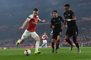 Arsenal V Stade Rennais 2018-19 Prints: Aaron Ramsey vs Mexer: Clash at the Emirates - Arsenal vs Stade Rennais