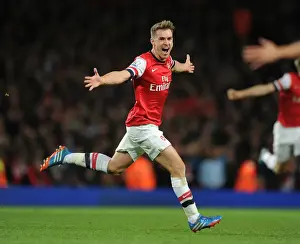Arsenal V Liverpool 2013-14 Prints: Aaron Ramsey's Brace: Arsenal's Victory Over Liverpool (2013-14)