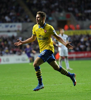 Swansea Prints: Aaron Ramsey's Brace: Swansea City vs. Arsenal, Premier League 2013-14