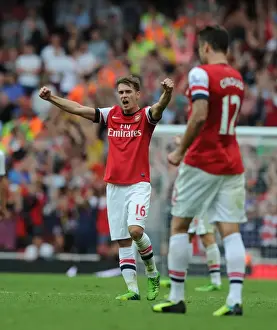 Spurs Prints: Aaron Ramsey's Celebration: Arsenal's Victory over Tottenham Hotspur (2013-14)