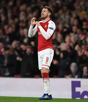 Arsenal V CSKA Moscow 2017-18 Prints: Aaron Ramsey's Double: Arsenal's Europa League Quarterfinal Victory over CSKA Moscow (April 2018)
