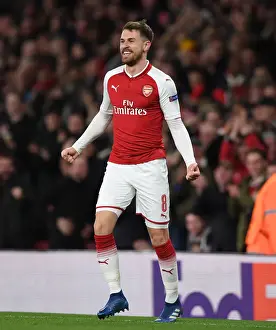 Arsenal V CSKA Moscow 2017-18 Prints: Aaron Ramsey's Double: Arsenal's Europa League Triumph Over CSKA Moscow (April 2018)