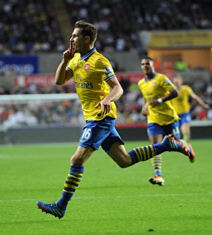 Swansea Prints: Aaron Ramsey's Double Strike: Swansea City vs. Arsenal, Premier League 2013-14