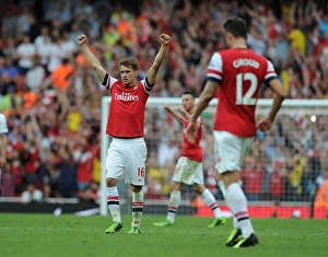 Spurs Prints: Aaron Ramsey's Goal Celebration: Arsenal vs. Tottenham Hotspur, Premier League 2013-14