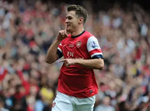 Arsenal V Stoke City 2013-14 Prints: Aaron Ramsey's Goal Celebration: Arsenal vs Stoke City, Premier League 2013-14