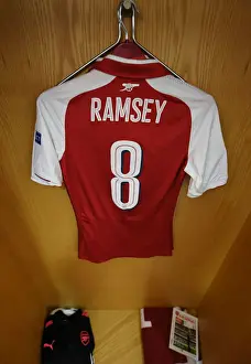 Arsenal V Atletico Madrid 2017-18 Prints: Aaron Ramsey's Empty Jersey: Arsenal FC vs Atletico Madrid