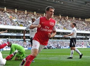 Images Dated 2nd October 2011: Aaron Ramsey's Stunner: Arsenal's 2-1 Defeat at White Hart Lane, 2011/12 Premier League