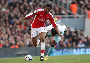 Arsenal v Burnley 2009-10 Gallery: Abou Diaby (Arsenal) Andre Bikey (Burnley). Arsenal 3: 1 Burnley. Barclays Premier League