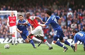 Arsenal V Chelsea, Carling Cup Final Prints: Abou Diaby (Arsenal) Andriy Shevchenko and Michael Ballack (Chelsea)