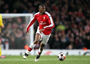 Arsenal V Barcelona 2009-10 Prints: Abou Diaby (Arsenal). Arsenal 2: 2 Barcelona. UEFA Champions League. Quarter Final