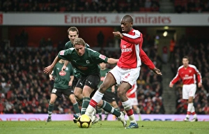 Arsenal V Plymouth Argyle - FA Cup 2008-09 Prints: Abou Diaby (Arsenal) Chris Clark (Plymouth)
