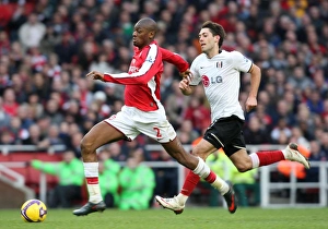 Arsenal v Fulham 2008-9 Gallery: Abou Diaby (Arsenal) Clint Dempsey (Fulham)