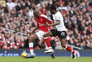 Arsenal v Fulham 2008-9 Gallery: Abou Diaby (Arsenal) Dickson Etuhu (Fulham)