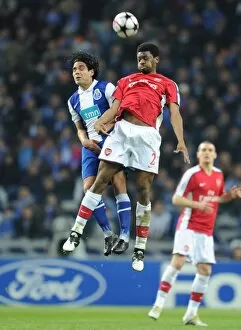 FC Porto v Arsenal 2009-10 Collection: Abou Diaby (Arsenal) Falcao (Porto). FC Porto 2: 1 Arsenal, UEFA Champions League