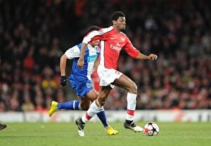 Images Dated 9th March 2010: Abou Diaby (Arsenal) Falcao (Porto). Arsenal 5: 0 FC Porto, UEFA Champions League First Knockout