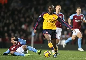 Images Dated 26th December 2008: Abou Diaby (Arsenal) Gabby Agbonlahor (Aston Villa)
