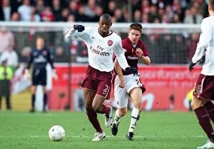 Images Dated 7th January 2008: Abou Diaby (Arsenal) James O Connor (Burnley)