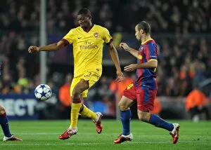 Images Dated 8th March 2011: Abou Diaby (Arsenal) Javier Mascherano (Barcelona). Barcelona 3: 1 Arsenal